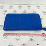 [PRE LOVED] Bottega Veneta Intrecciato Long Wallet in Blue