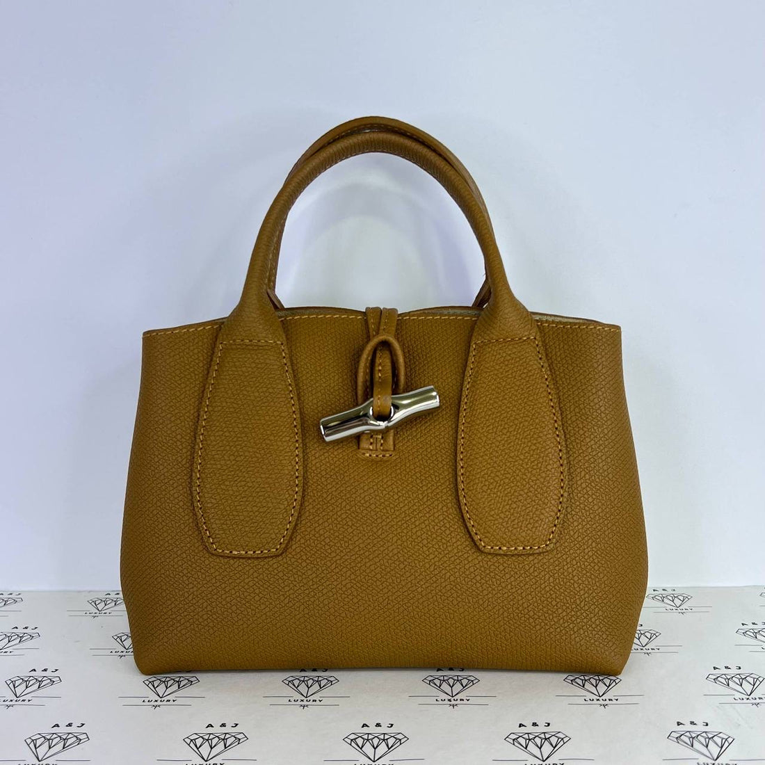 [PRE LOVED] Longchamp Roseau Top Handle Bag in Tan SHW