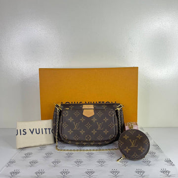 [PRE LOVED] Louis Vuitton Multi Pochette Accessoires Rose Claire Strap in Monogram Canvass (microchipped)
