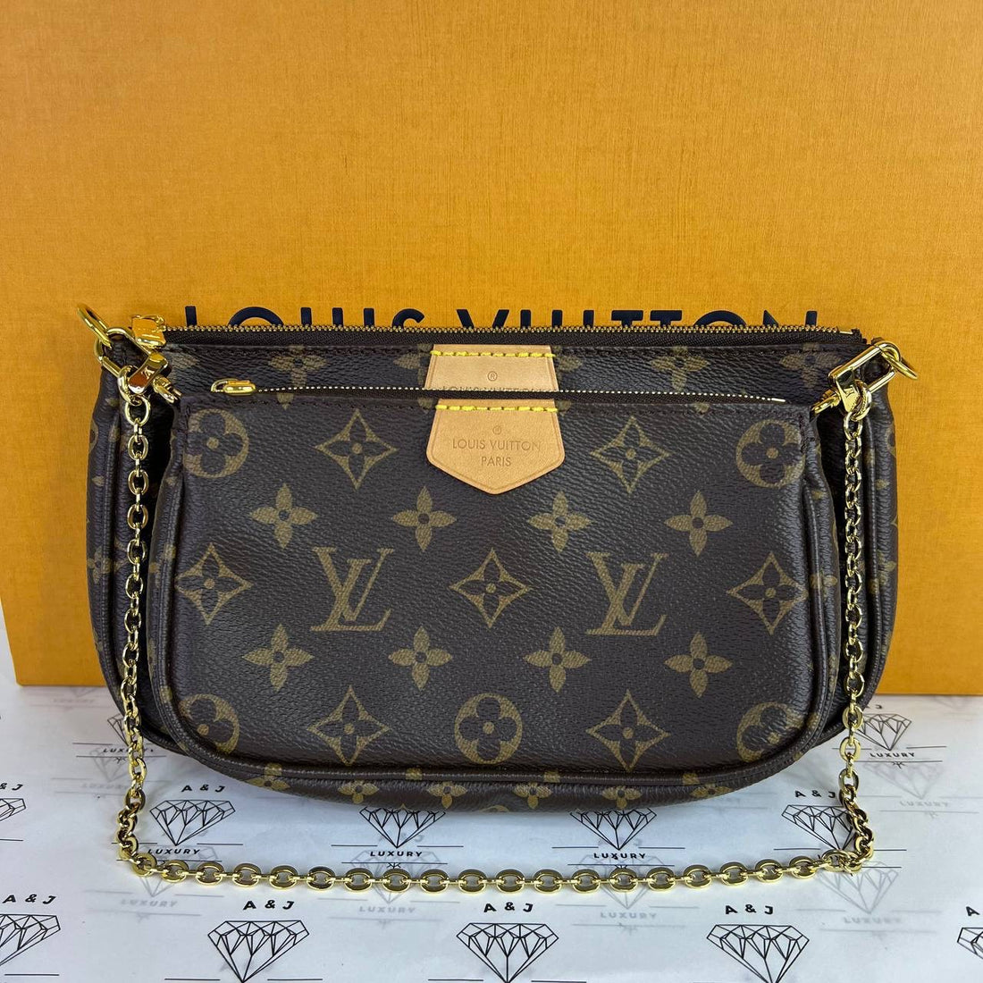 [PRE LOVED] Louis Vuitton Multi Pochette Accessoires Rose Claire Strap in Monogram Canvass (microchipped)