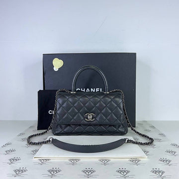 [PRE LOVED] Chanel Small Coco Handle in Black Caviar Leather RHW (Series 22)