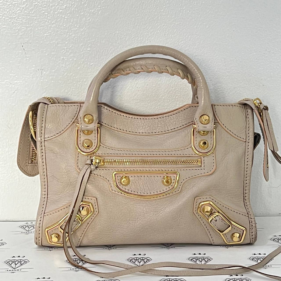 [PRE LOVED] Balenciaga Mini City in Beige GHW