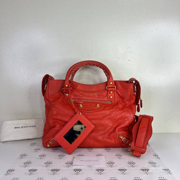 [PRE LOVED] Balenciaga Velo G12 City in Red GHW