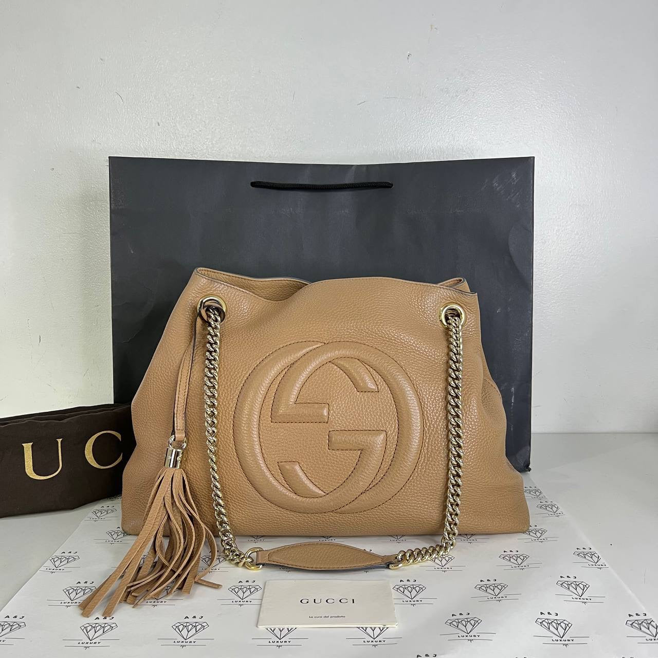 [PRE LOVED] Gucci Soho Chain Shoulder Bag in Brown GHW