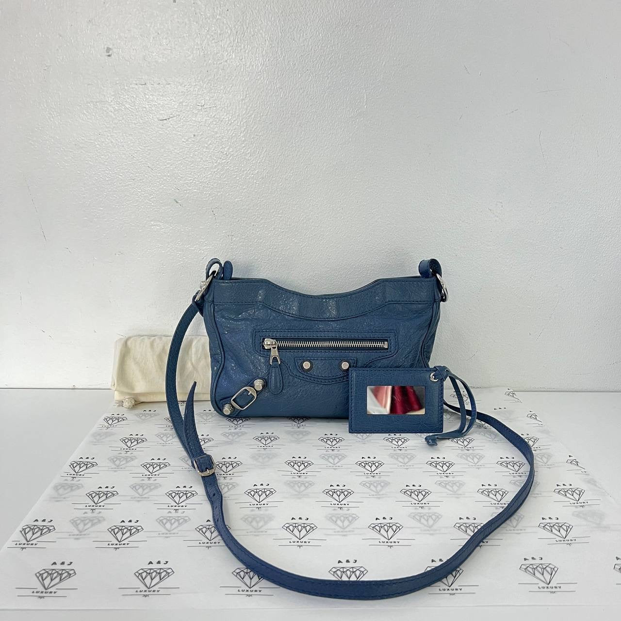 [PRE LOVED] Balenciaga Hip Sling Bag in Blue SHW