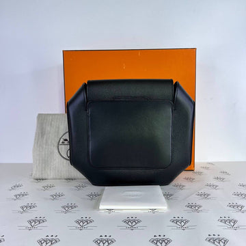 [PRE LOVED] Hermes Octogone 23 Clutch in Black Epsom Leather (Stamp X - 2016)
