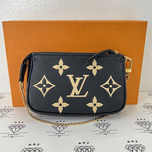 [PRE LOVED] Louis Vuitton Mini Pochette Accessoires in Black Bicolor Empreinte Leather (microchipped)