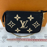 [PRE LOVED] Louis Vuitton Mini Pochette Accessoires in Black Bicolor Empreinte Leather (microchipped)