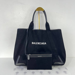 [PRE LOVED] Balenciaga Cabas Logo Tote in Black