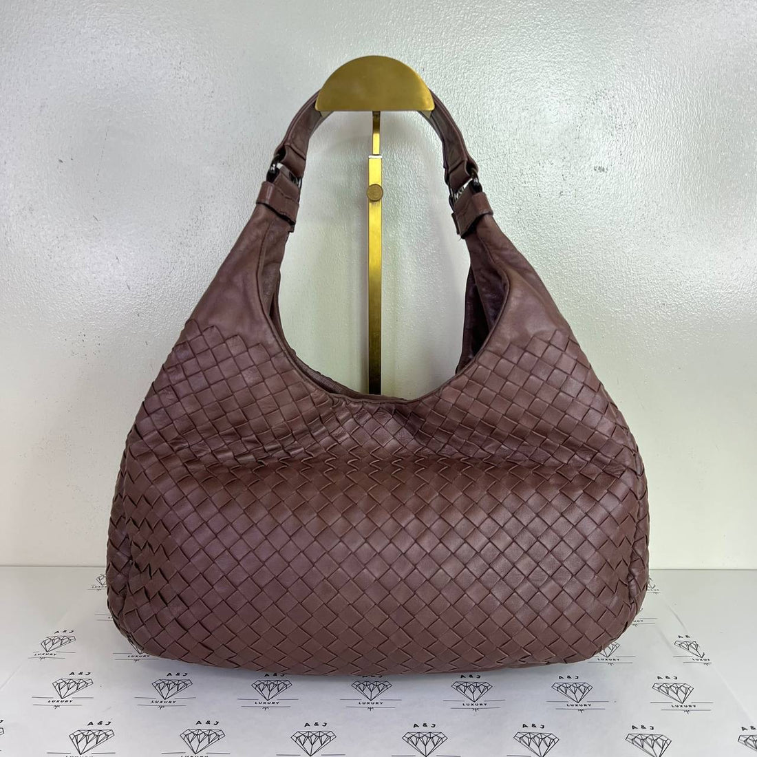 [PRE LOVED] Bottega Veneta Campana Hobo Bag in Brown Intrecciato Leather