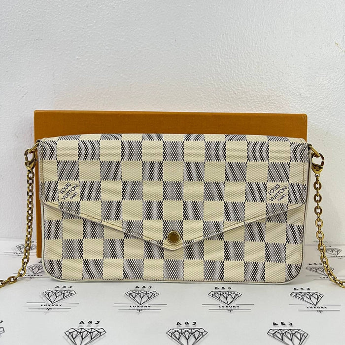 [PRE LOVED] Louis Vuitton Felicie in Damier Azur Canvass (microchipped)