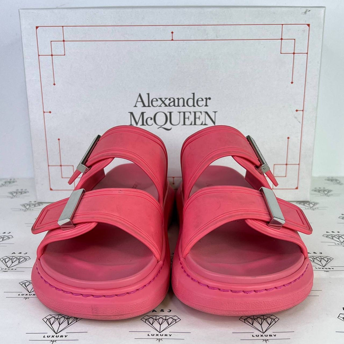 [PRE LOVED] Alexander McQueen Hybrid Slides in Pink Size 37.5EU