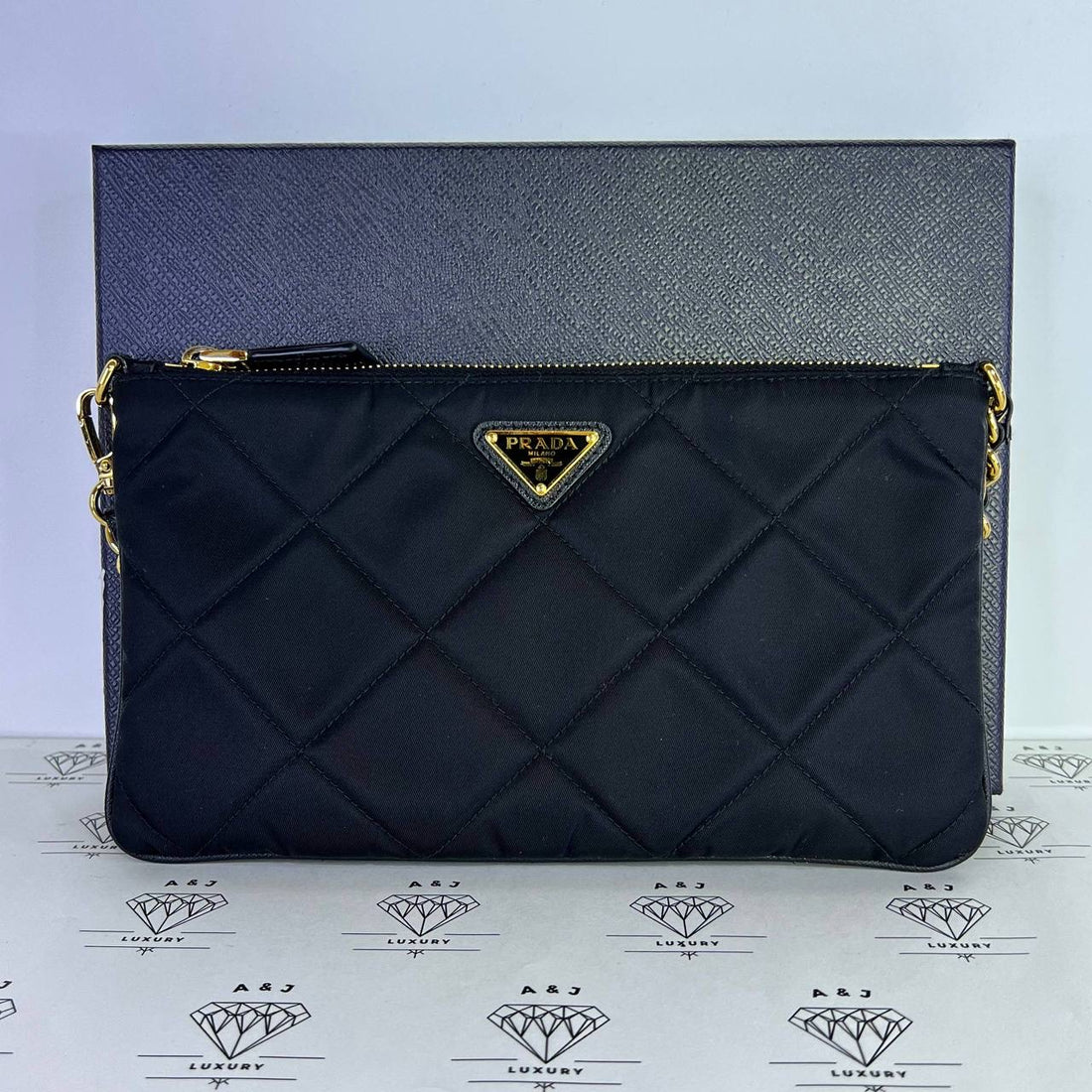 [PRE LOVED] Prada Re-Edition 1995 Shoulder Bag in Black Impuntu GHW