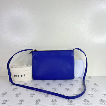 [PRE LOVED] Celine Large Trio in Blue GHW