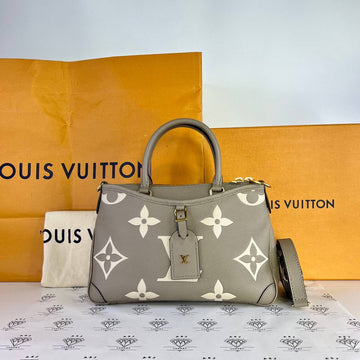 [PRE LOVED] Louis Vuitton Trianon PM in Tourterelle/Creme Bicolor Empreinte Leather GHW (microchipped)