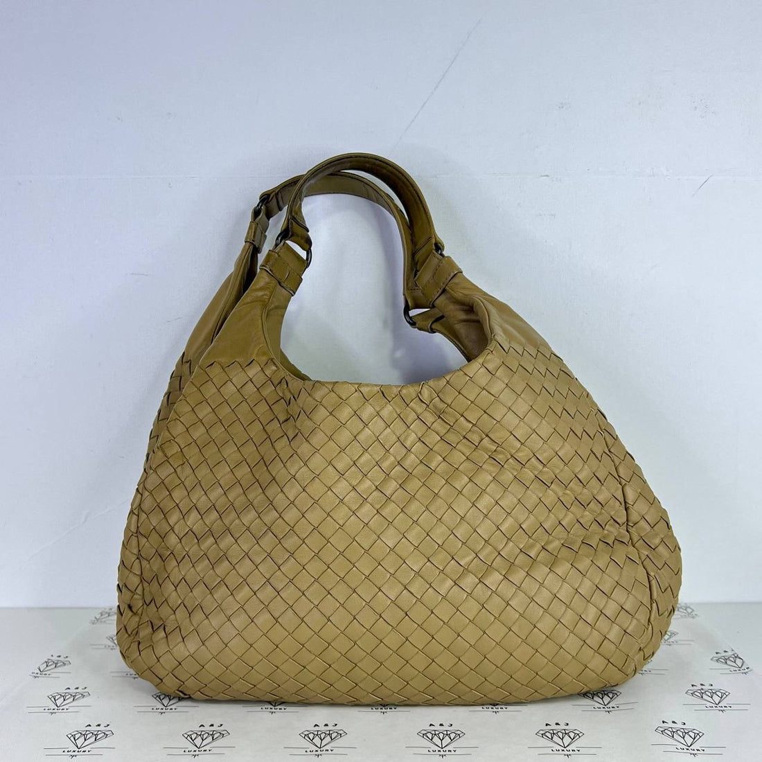 [PRE LOVED] Bottega Veneta Campana Hobo Bag in Beige
