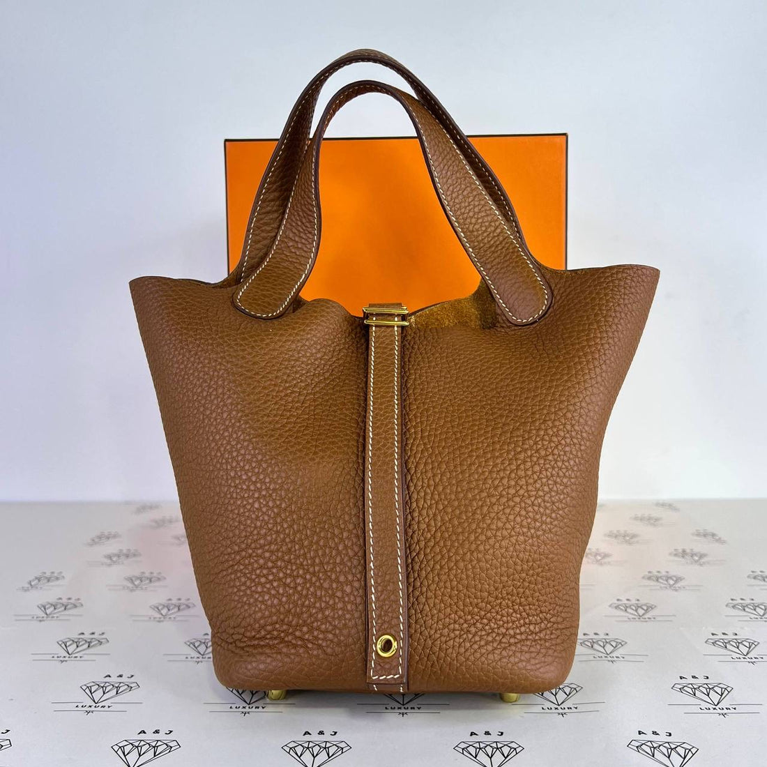 [PRE LOVED] Hermes Picotin 18 in Gold Clemence Leather GHW (Stamp Y - 2020)