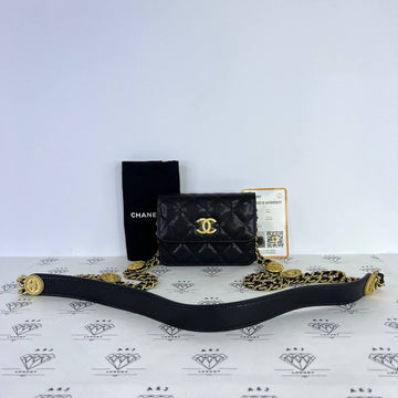 [PRE LOVED] Chanel Twist Your Buttons Flap Coin Purse in Black Caviar Leather GHW (microchipped)