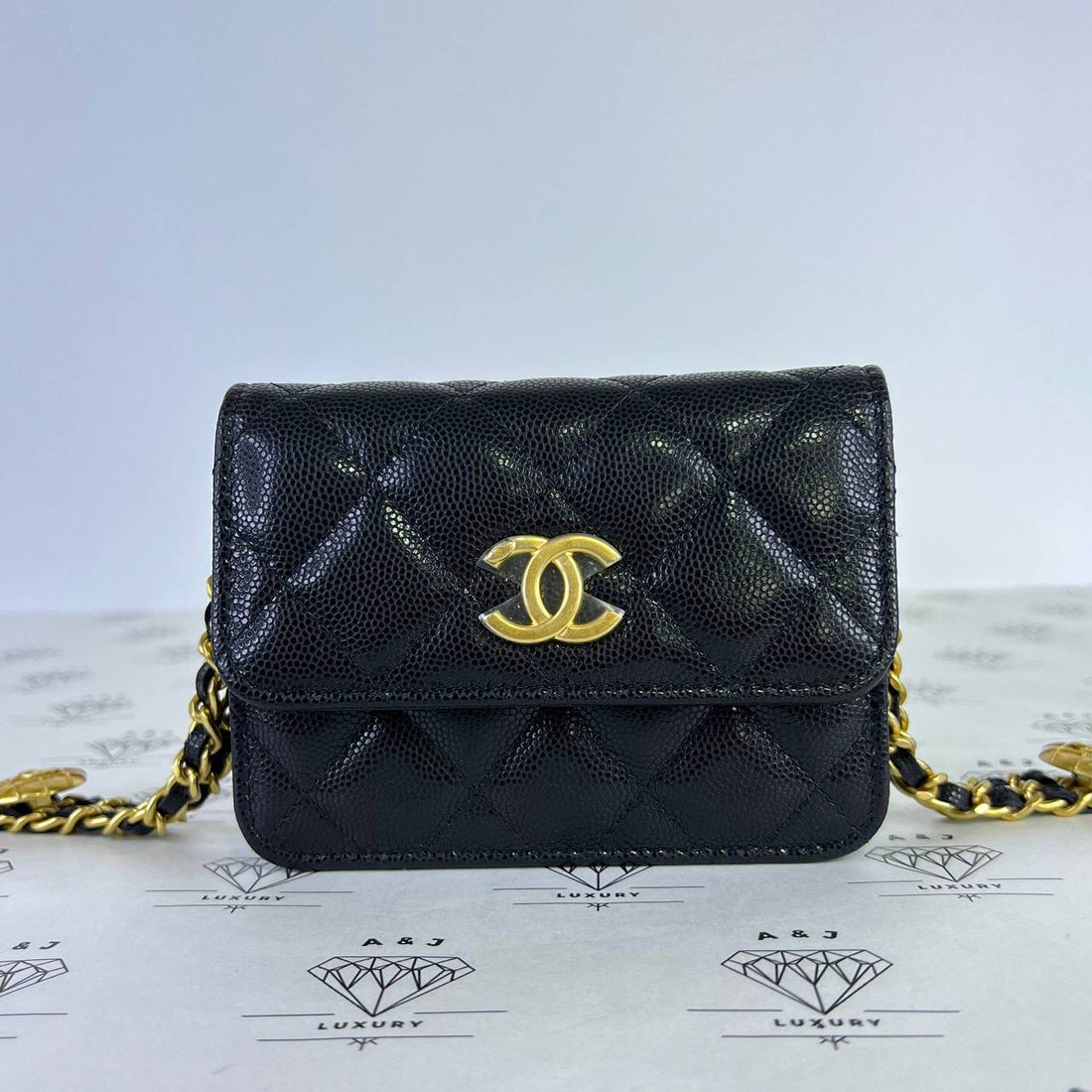 [PRE LOVED] Chanel Twist Your Buttons Flap Coin Purse in Black Caviar Leather GHW (microchipped)