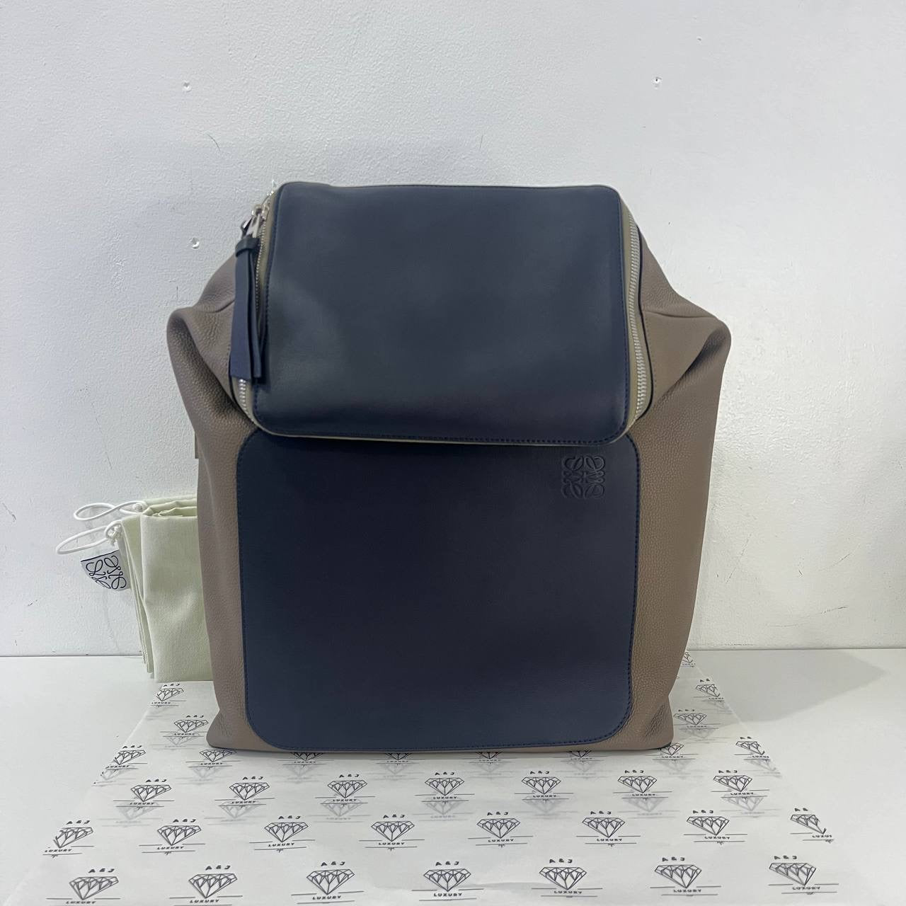 [PRE LOVED] Loewe Goya Backpack in Green/Blue SHW