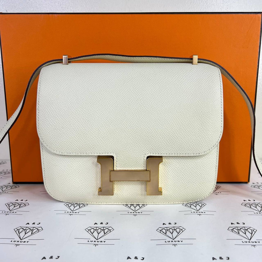 [PRE LOVED] Hermes Constance 18 in Nata Epsom Leather RGHW (Stamp Y - 2020)