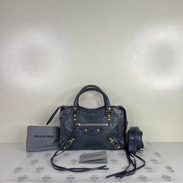 [PRE LOVED] Balenciaga Mini City Perforated in Green GHW