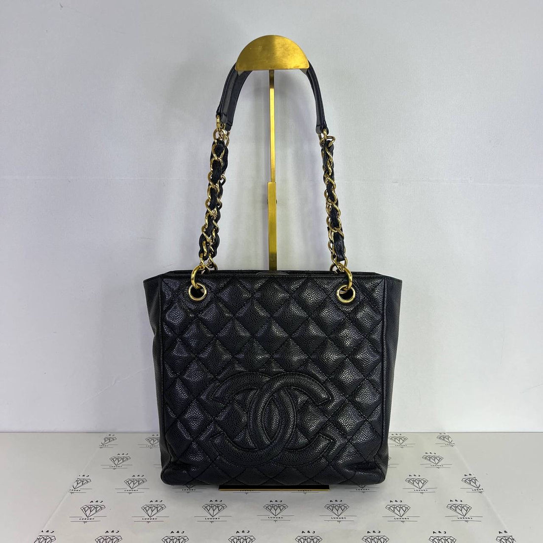[PRE LOVED] Chanel Petite Shopping Tote (PST) in Black Caviar Leather GHW (Series 12)