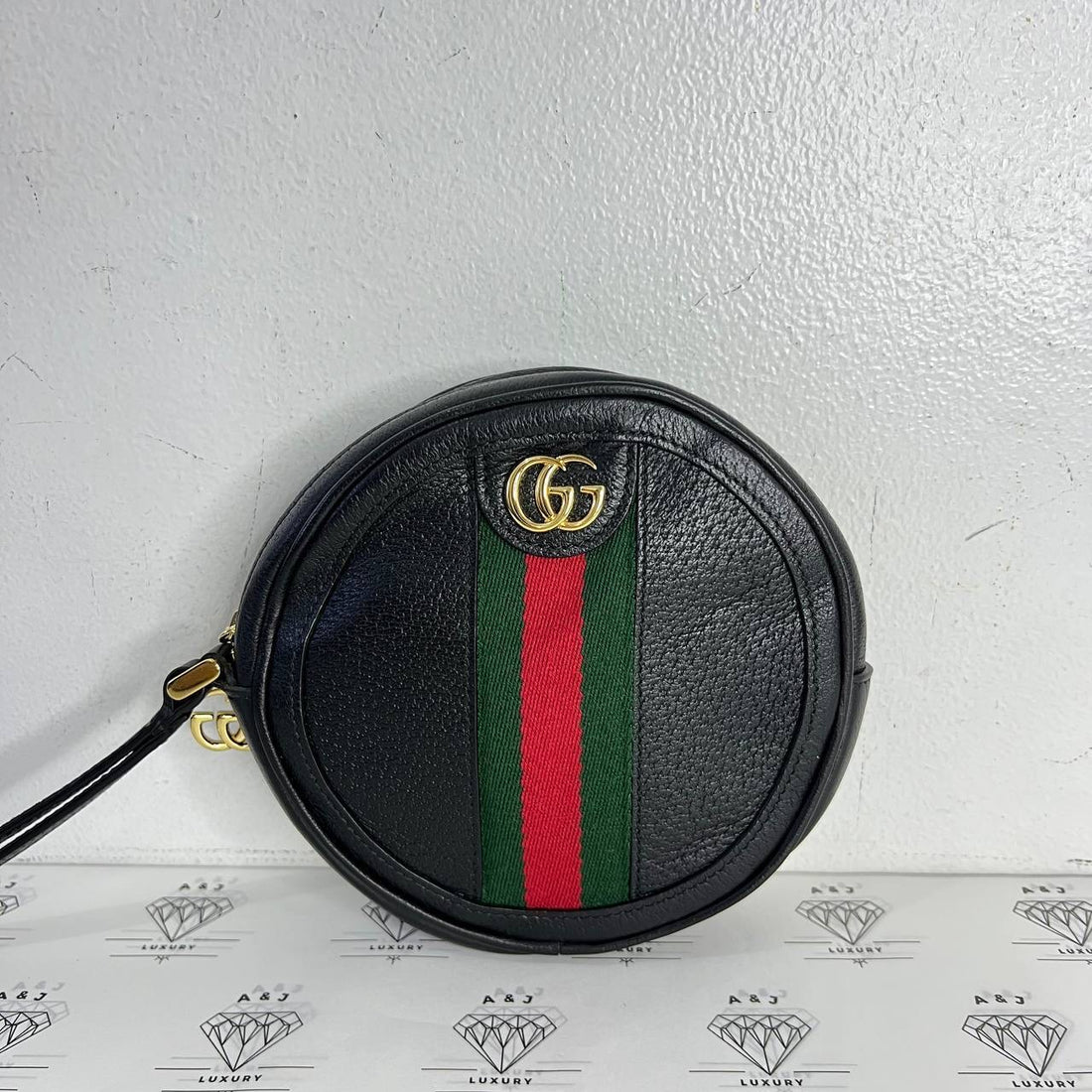 [PRE LOVED] Gucci Ophidia Round Coin Purse in Black GHW