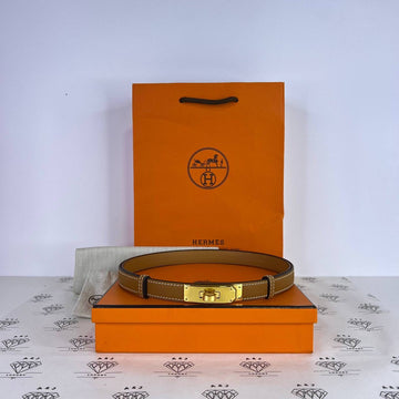 [BRAND NEW] Hermes Kelly Belt in Gold Epsom Leather GHW (Stamp G - 2026)