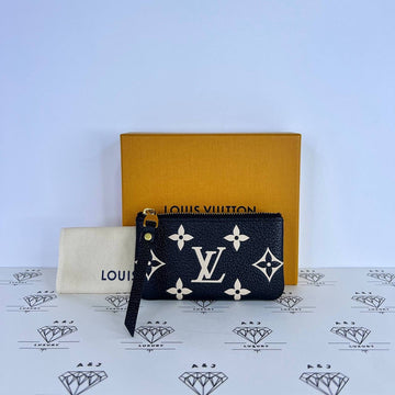 [PRE LOVED] Louis Vuitton Key Cles in Black/Creme Bicolor Empreinte Leather GHW (TN1265)