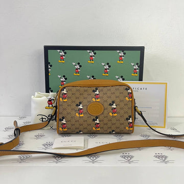 [PRE LOVED] Gucci x Mickey Mouse Shoulder Bag in Coated Canvass