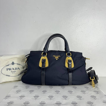 [PRE LOVED] Prada BN1903 Top Handle in Blue Nylon GHW