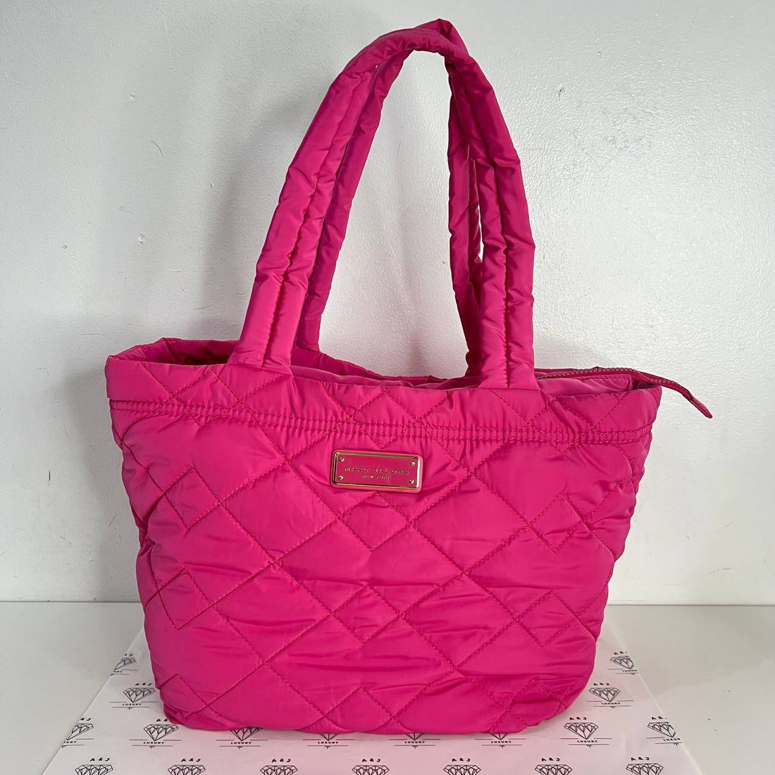 [PRE LOVED] Marc Jacobs Quilted Nylon Tote in Pink GHW