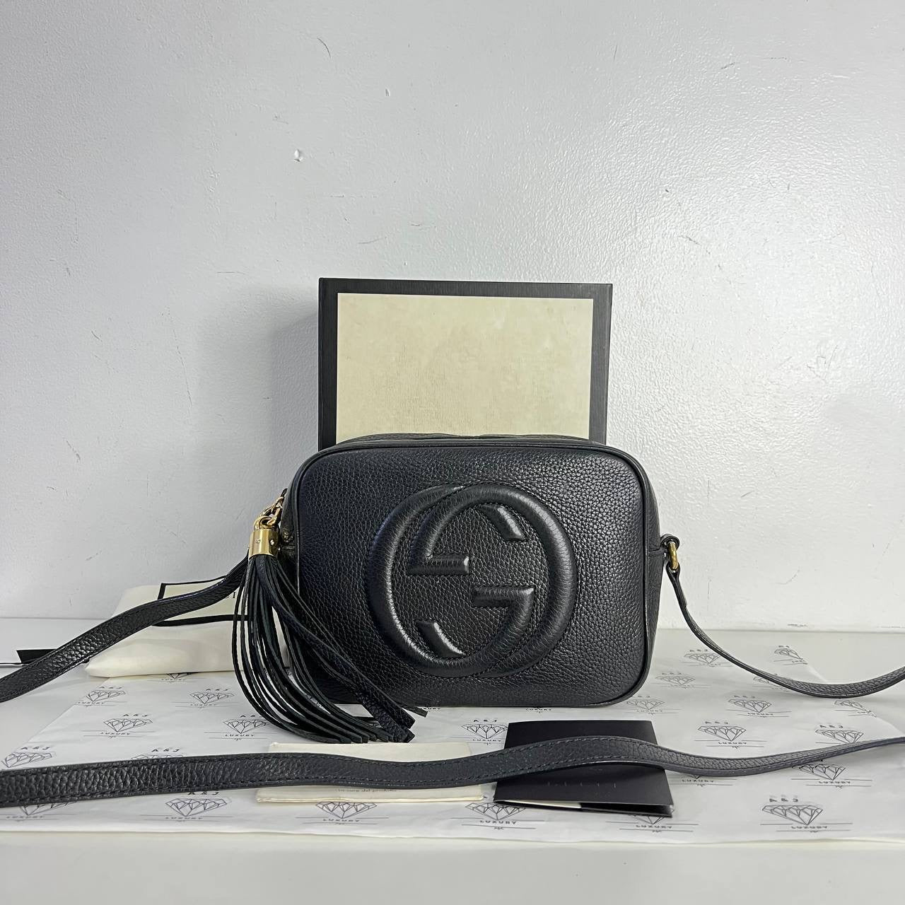 [PRE LOVED] Gucci Soho Disco Sling in Black GHW