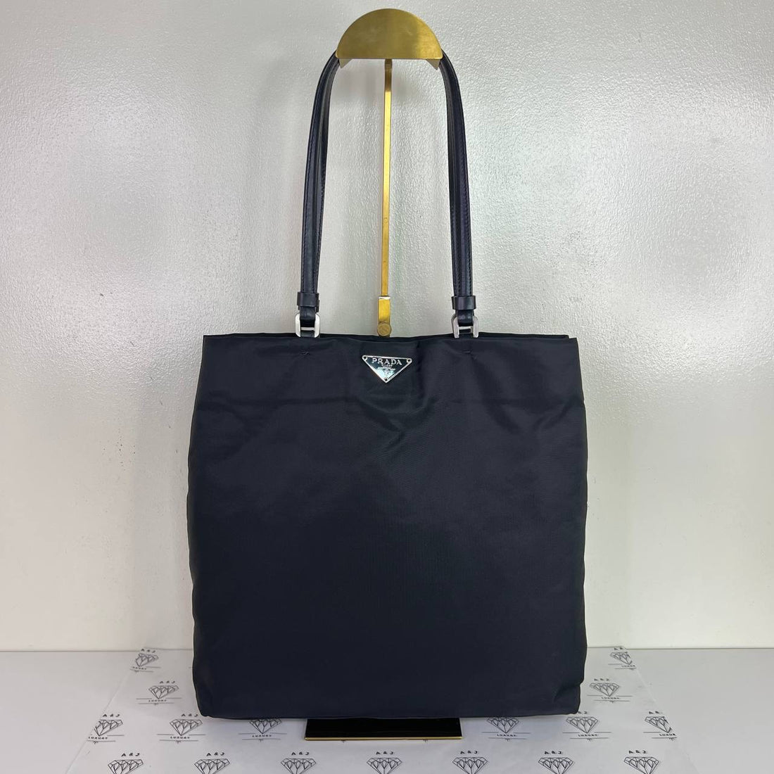 [PRE LOVED] Prada Vintage Nylon Tote Bag in Black SHW