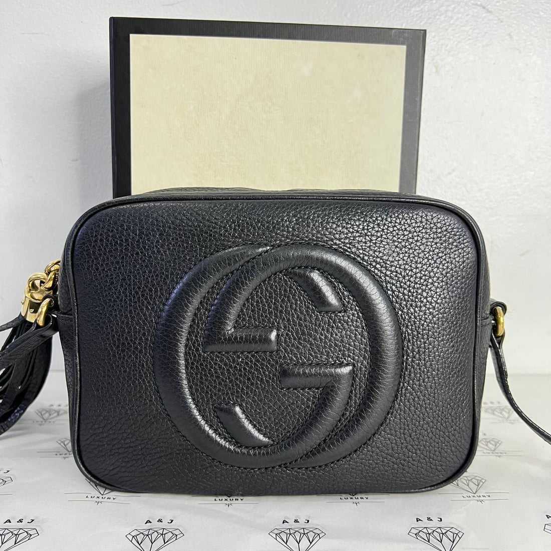 [PRE LOVED] Gucci Soho Disco Sling in Black GHW