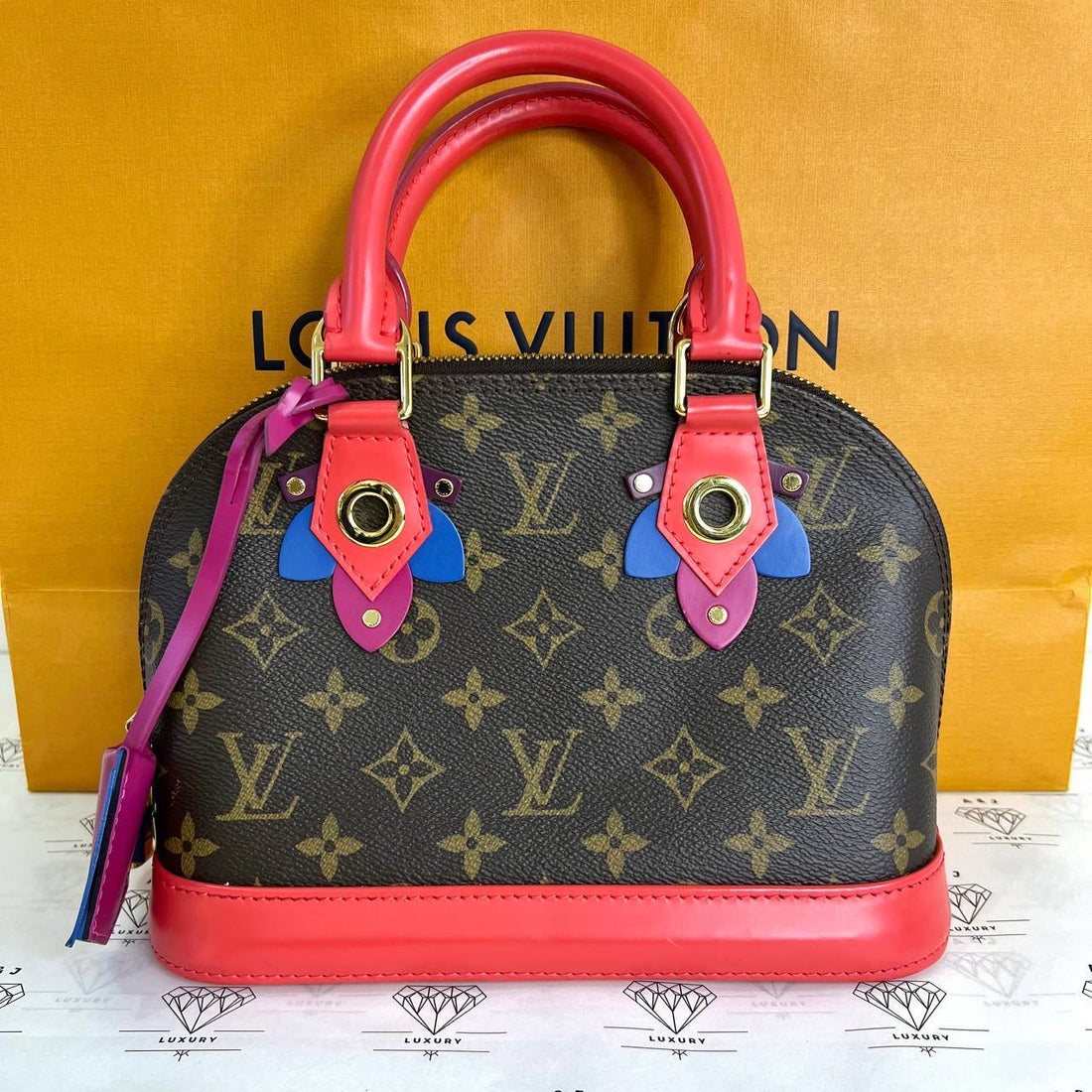 [PRE LOVED] Louis Vuitton Totem Alma BB in Monogram Canvass with pink trims (FL3155)
