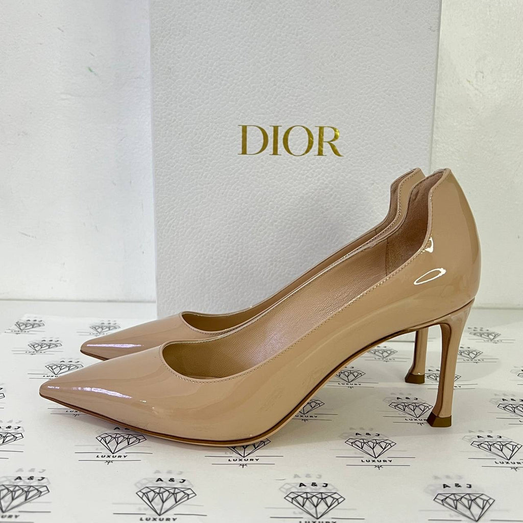 [PRE LOVED] Christian Dior Pumps in Beige Patent Leather Size 34.5EU