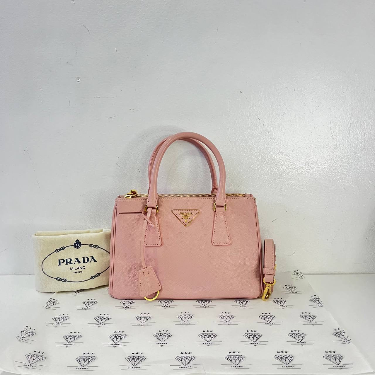 [PRE LOVED] Prada Small Galleria in Light Pink GHW