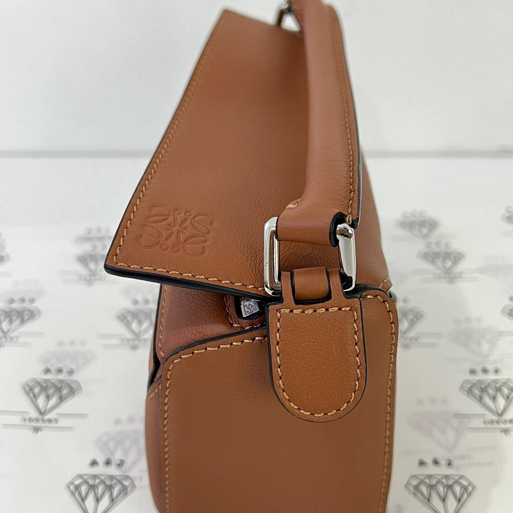 [PRE LOVED] Loewe Mini Puzzle in Tan Calfskin Leather SHW