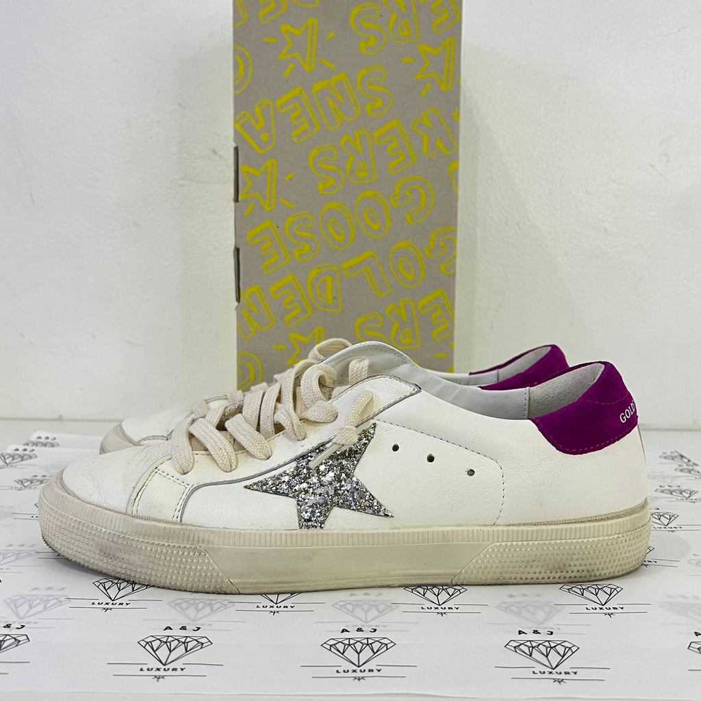 [PRE LOVED] Golden Goose Superstar with Glitter heel and Suede Heel tab in Size 39