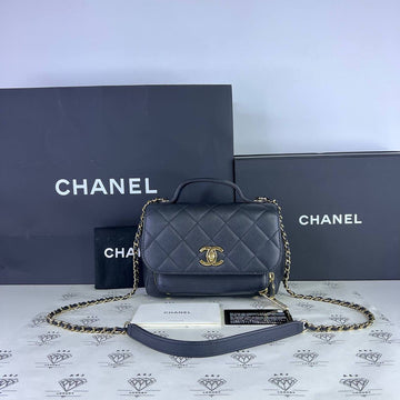 [PRE LOVED] Chanel Small Business Affinity in Black Caviar Leather Light Gold HW (Series 29)