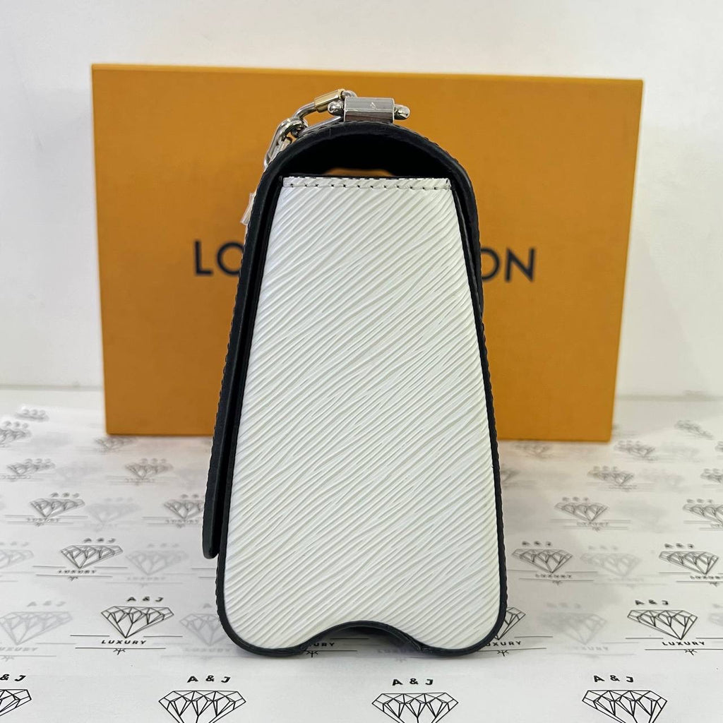 [PRE LOVED] Louis Vuitton Twist MM Lock Charms in White and Black Epi Leather SHW (microchipped)