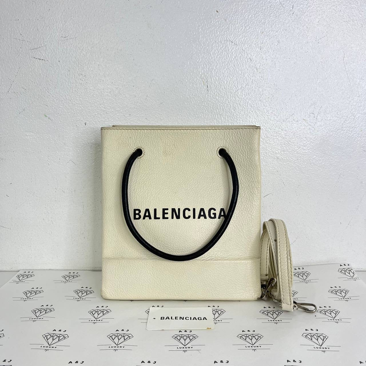 [PRE LOVED] Balenciaga Shopping Tote in White SHW