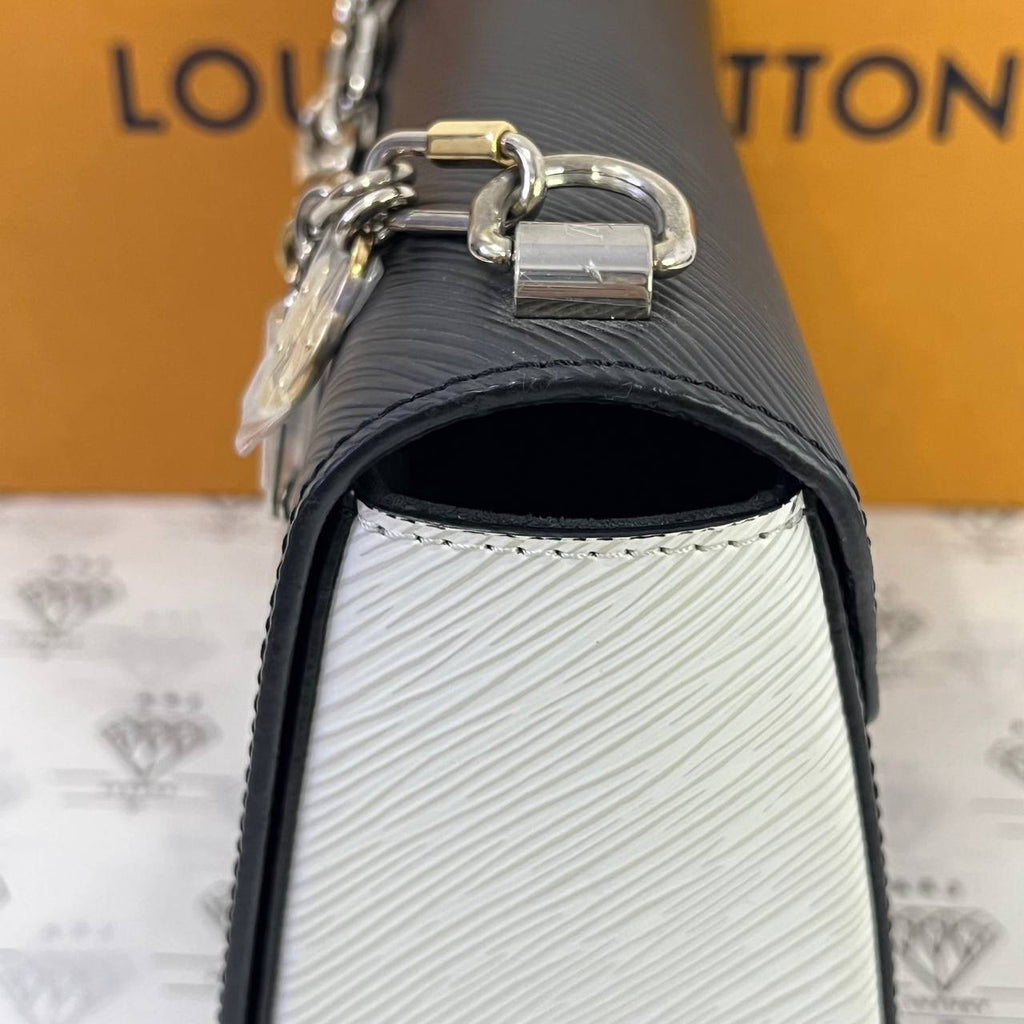 [PRE LOVED] Louis Vuitton Twist MM Lock Charms in White and Black Epi Leather SHW (microchipped)