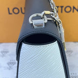 [PRE LOVED] Louis Vuitton Twist MM Lock Charms in White and Black Epi Leather SHW (microchipped)