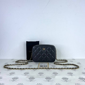 [PRE LOVED] Chanel Mini Camera Bag in Black Caviar Leather GHW (microchipped)