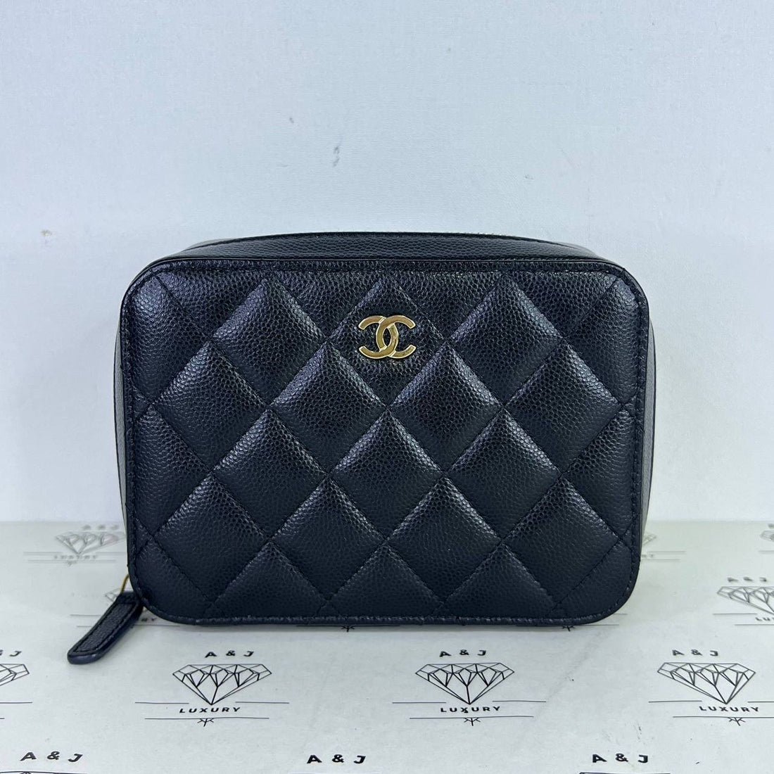 [PRE LOVED] Chanel Mini Camera Bag in Black Caviar Leather GHW (microchipped)