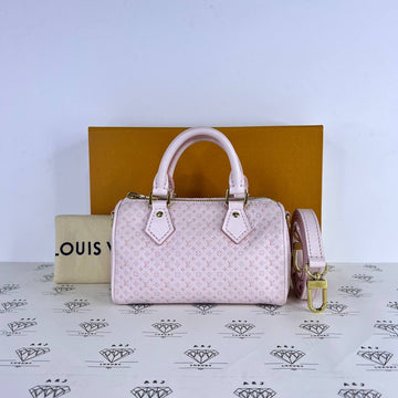 [PRE LOVED] Louis Vuitton Limited Edition Nano Speedy in Light Bliss Empreinte Leather (microchipped)