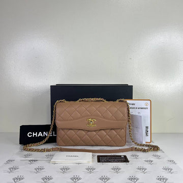 [PRE LOVED] Chanel Seasonal Flap Bag in Caramel Lambskin Leather GHW (Series 25)